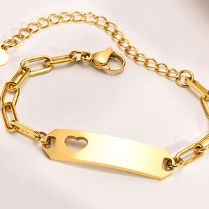 Gold Heart Cutout Bracelet